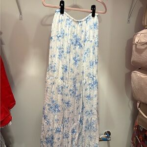 Altar'd State Blue Floral Maxi Skirt